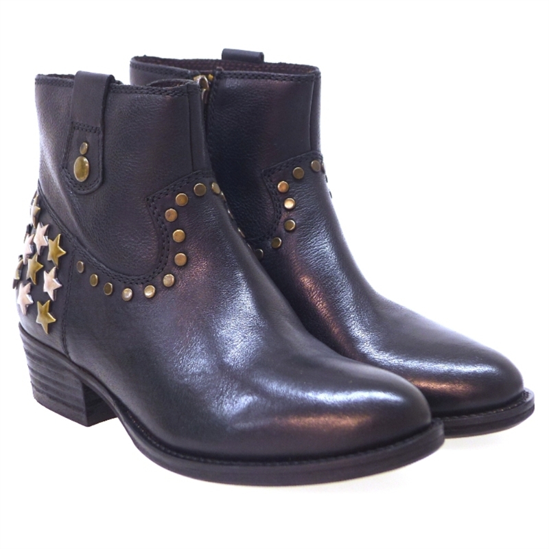 Botin Campero Negro Con Tachas Bruno Premi P1903x