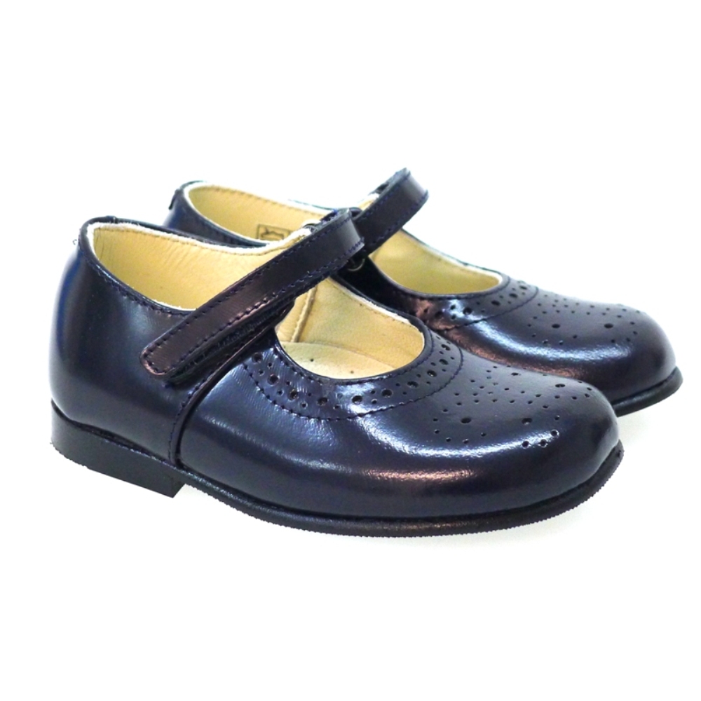 Merceditas Con Velcro De Vestir Azul Carrile