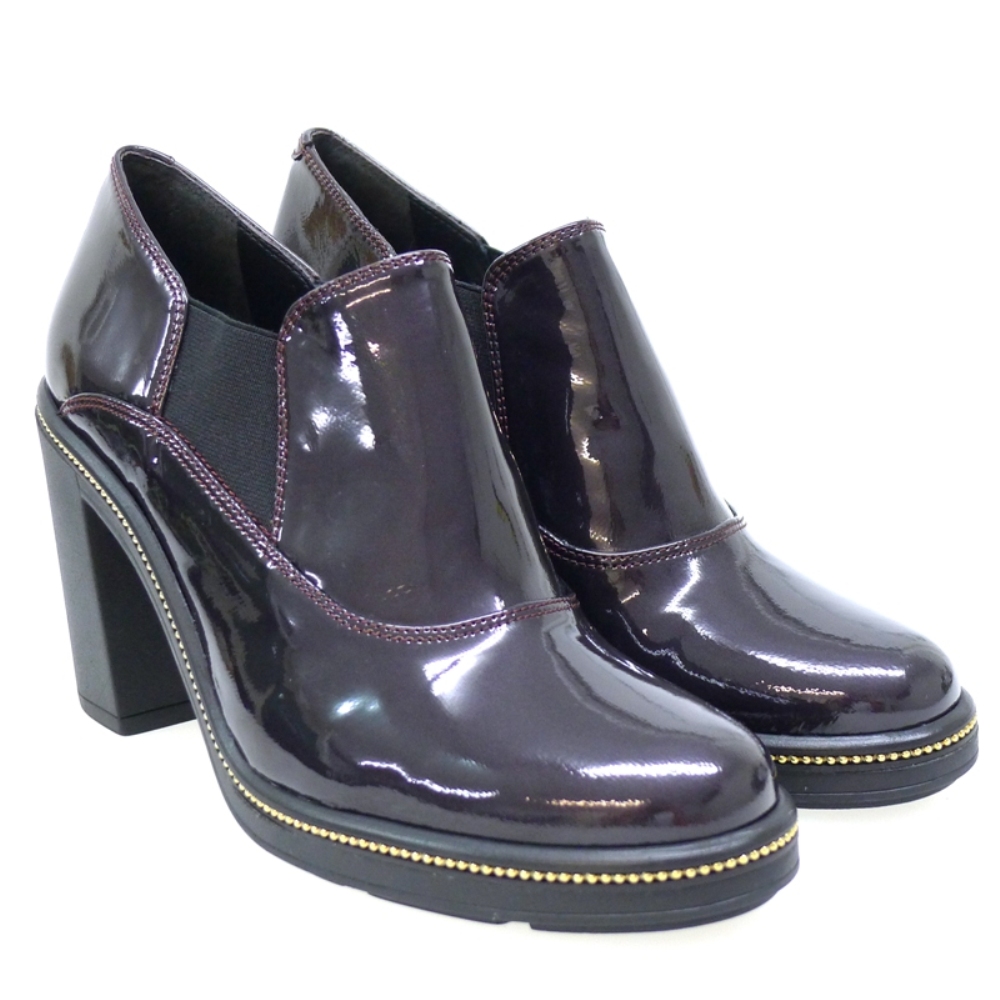 ZAPATO TIPO BOTIN TACON PONS QUINTANA 4574.B13 CHAROL MORADO