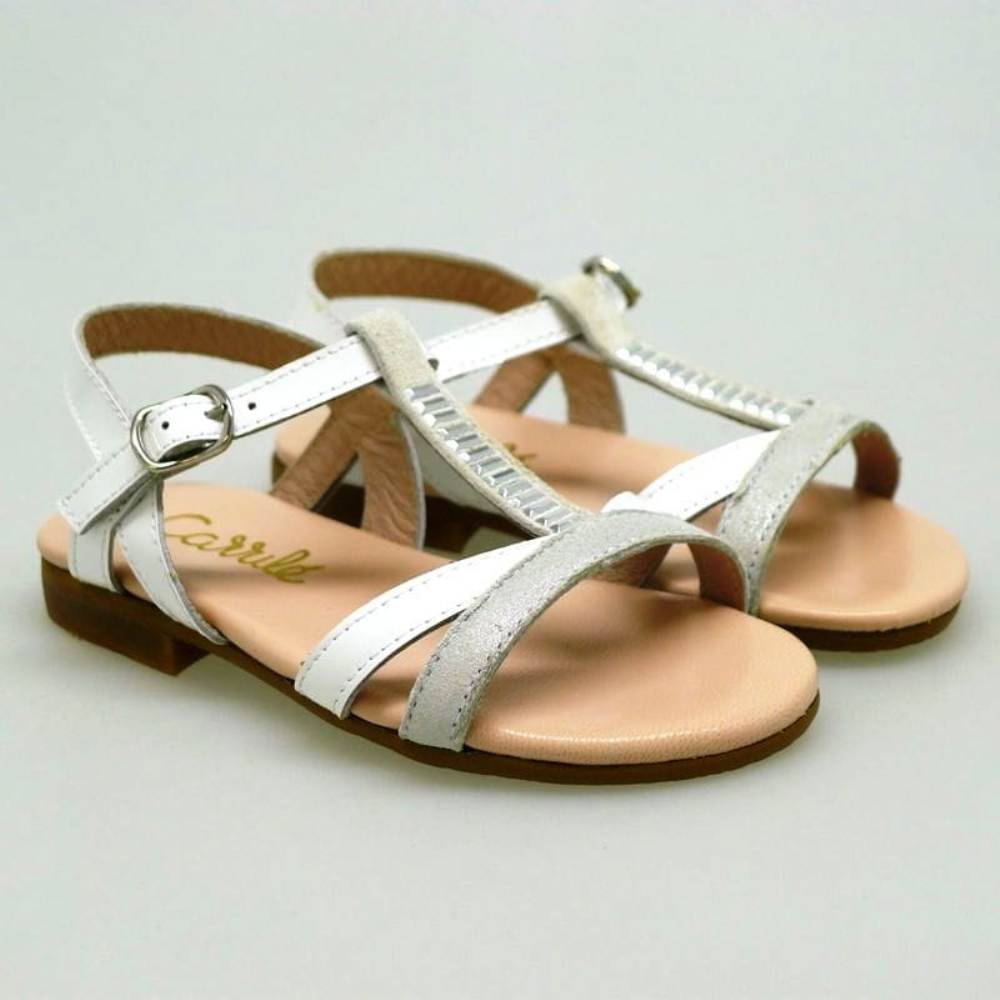 Sandalia de niña con tiras Clarys 6470 Magic Blanco