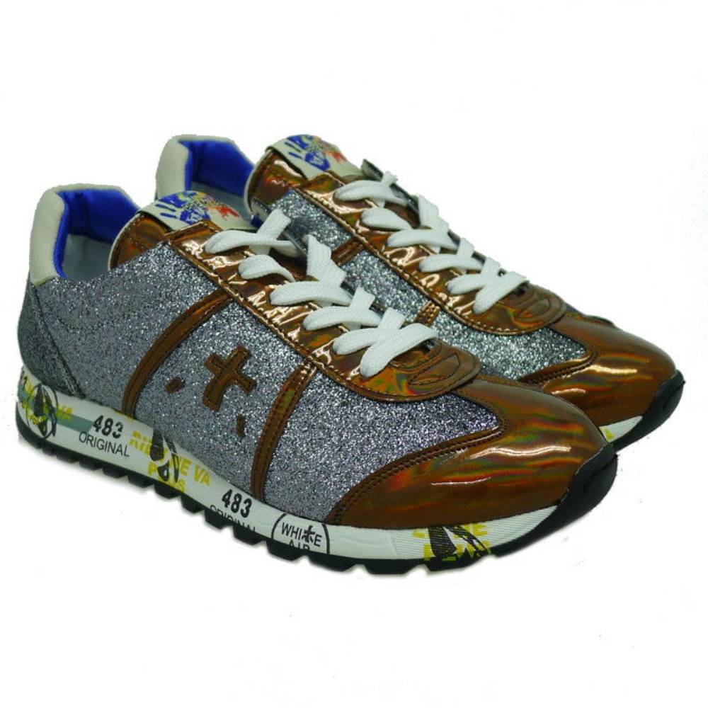 Zapato deportivo mujer metalizado Premiata Lucy 0332 Bronce