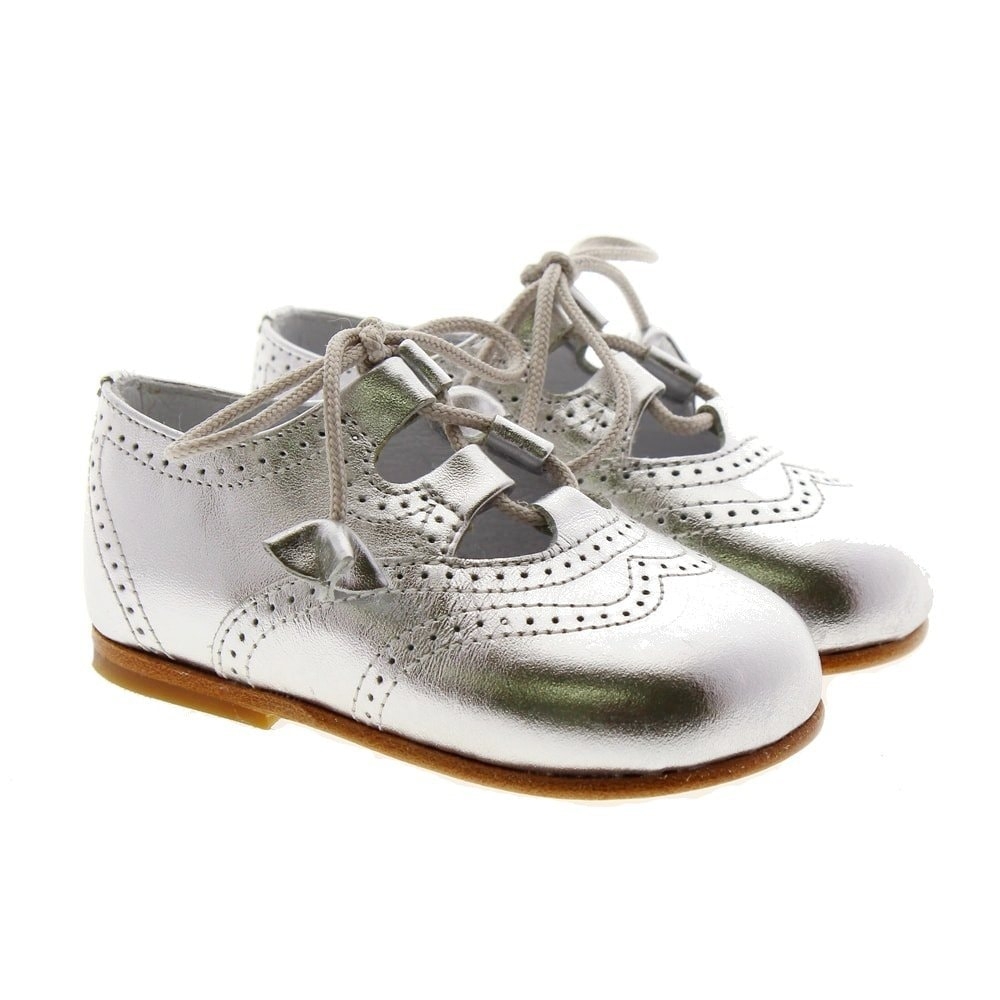 Zapato inglés metalizado bebé ceremonia Carrile