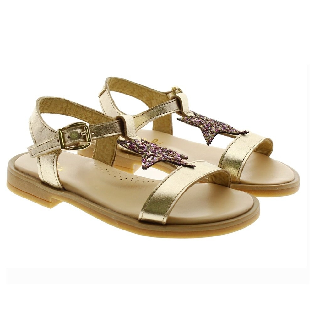 Sandalias metalizadas estrellas brillantina Clarys 6573