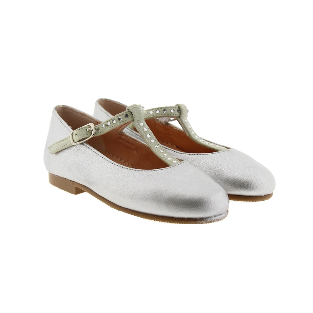 Zapato florita metalizado strass Carrile P-886