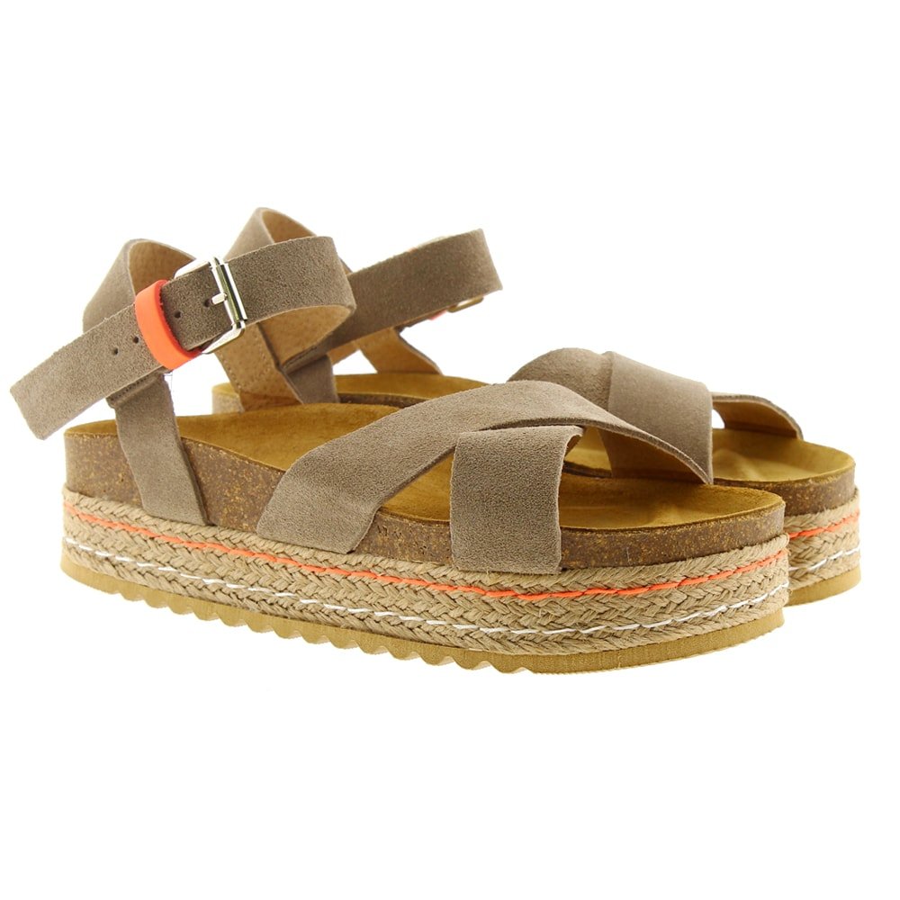 Sandalias plataforma yute trenzado Tiziana 820