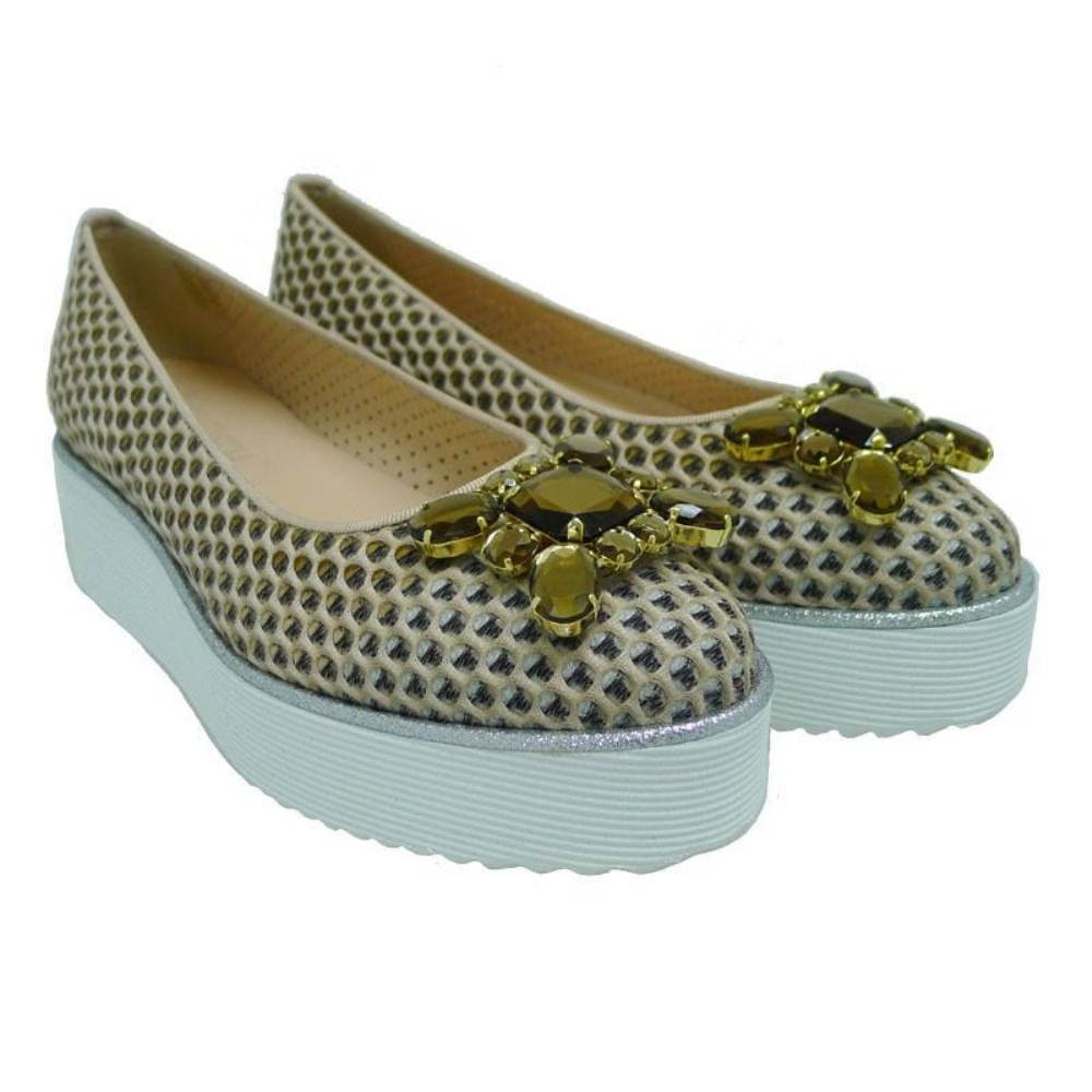 Bailarina plataforma Pertini 171W13241C2 Almendra Nude