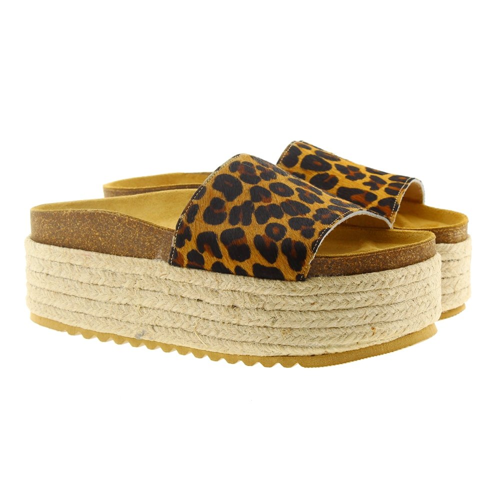 Sandalia bio piel pony plataforma Tiziana 18-5
