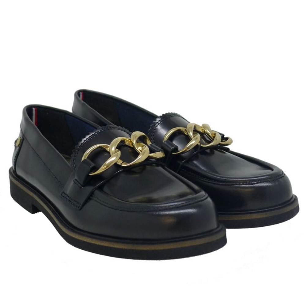 Mocasines piel cadena mujer Tommy Hilfiger D1285AISY 84