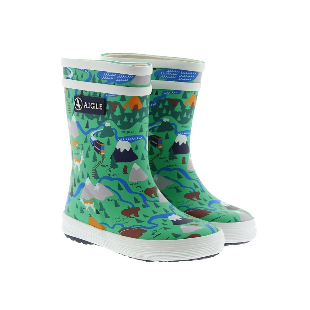 Botas agua niño estampadas Aigle Lolly Pop Map