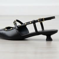 Zapato negro destalonado tacón chupete Pedro Miralles foto 7