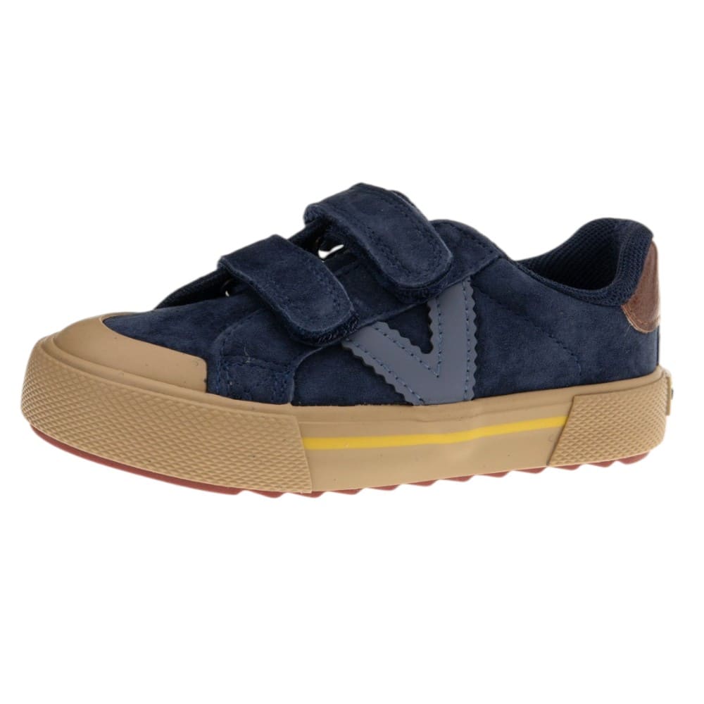 Zapatillas Victoria Niño Ante Azul con Velcro foto 3