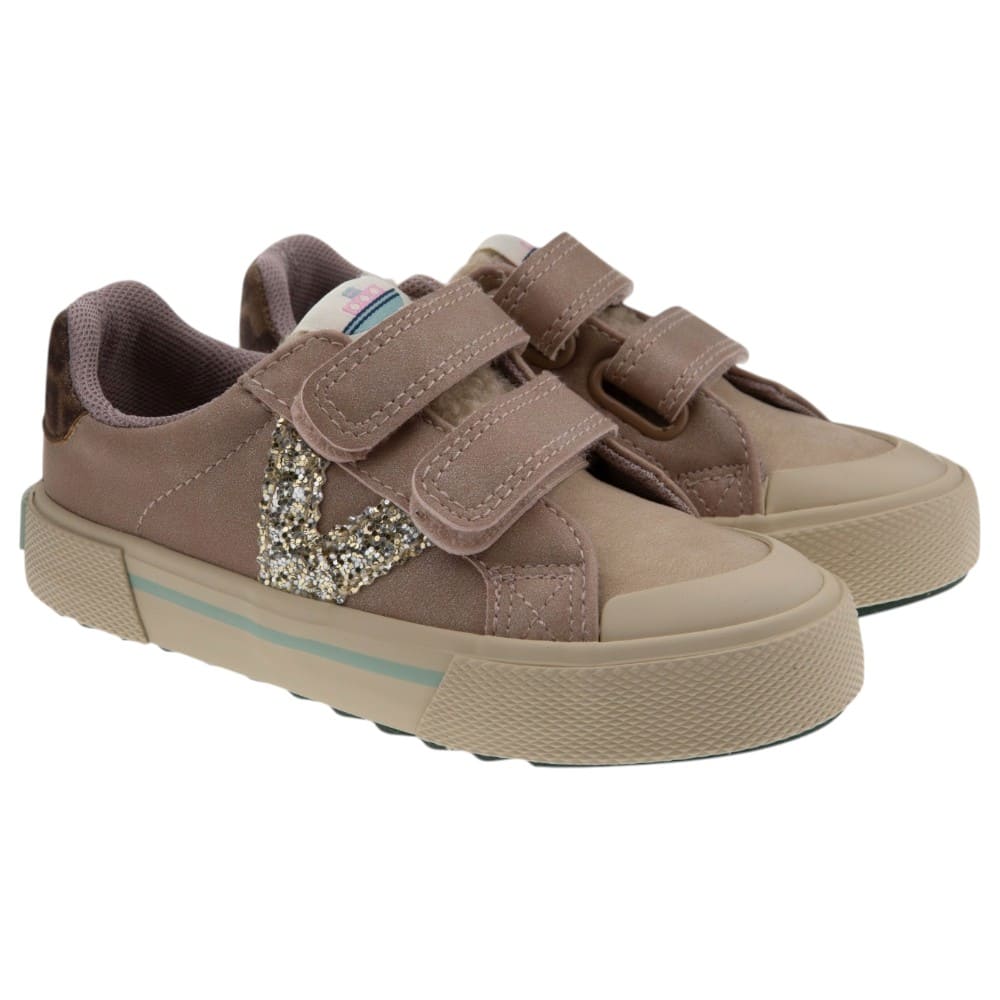 Zapatillas niña rosas velcro Victoria 1065202