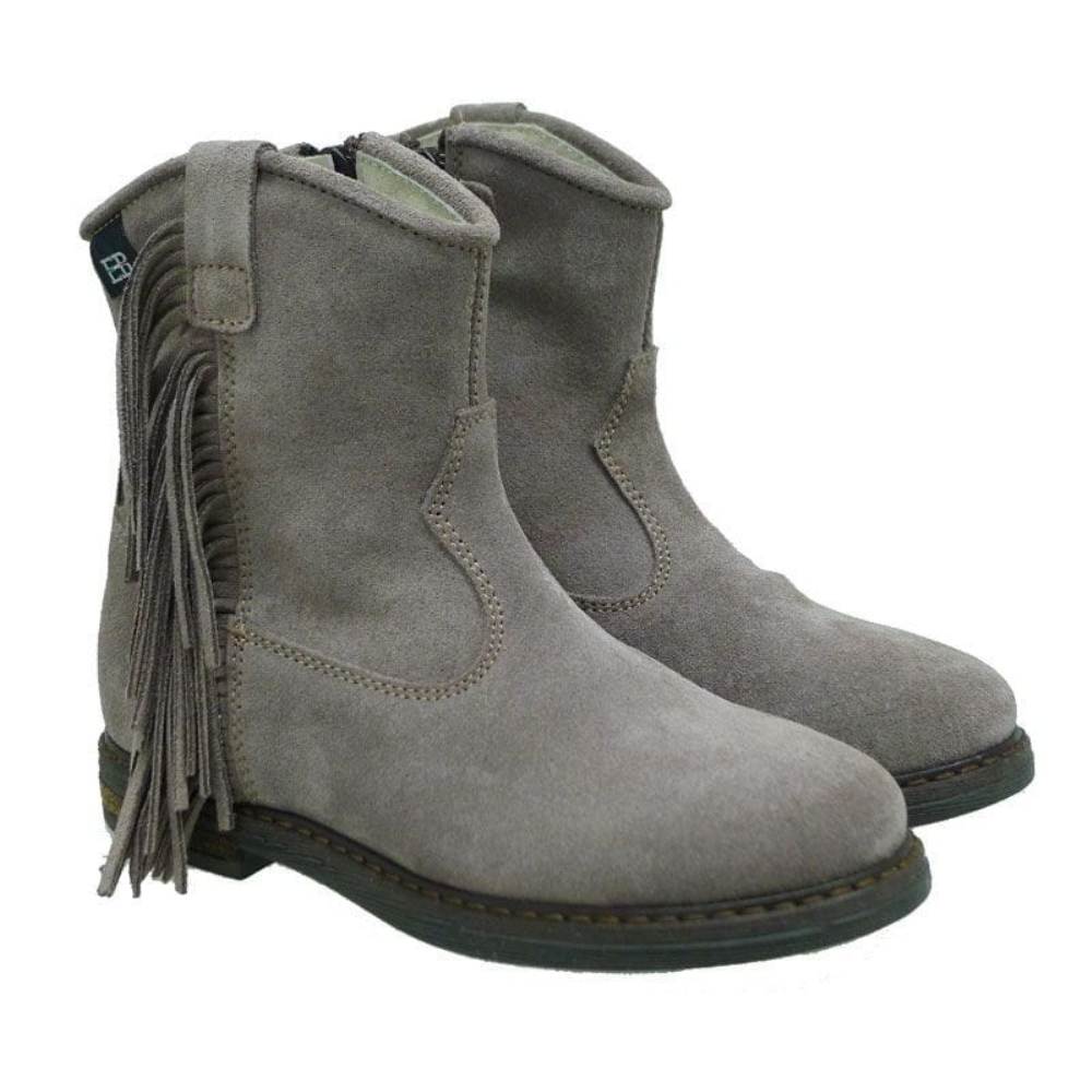 Botín campero adorno flecos piel ante Eb 1101