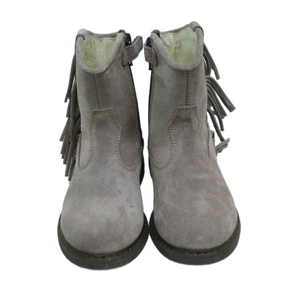 Botín campero adorno flecos piel ante Eb 1101 foto 2