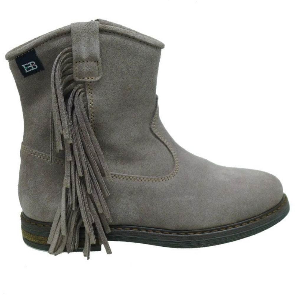 Botín campero adorno flecos piel ante Eb 1101 foto 3