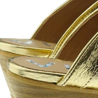 Gold Mules Vienty para mujeres - Carrile Fashion Footwear foto 6