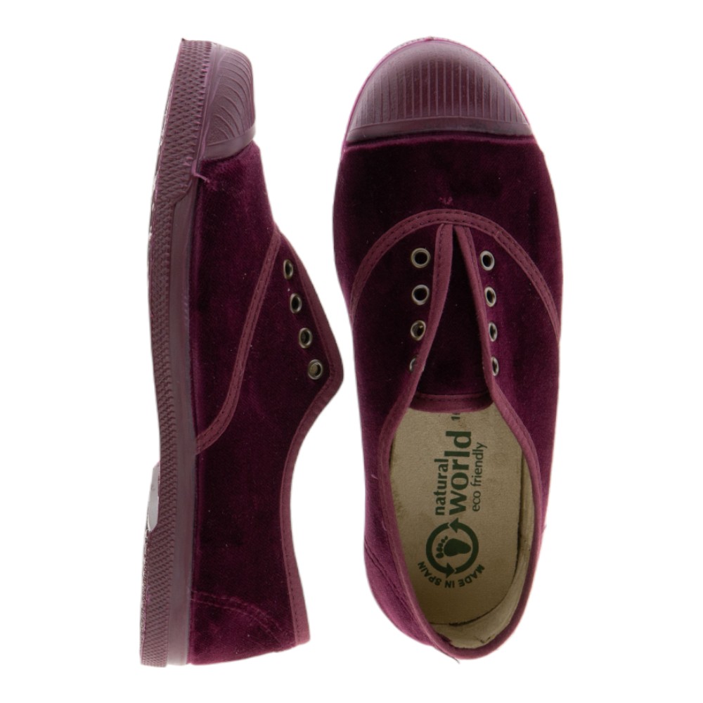 Zapatillas terciopelo mujer Natural World – Estilo y sostenibilidad foto 2