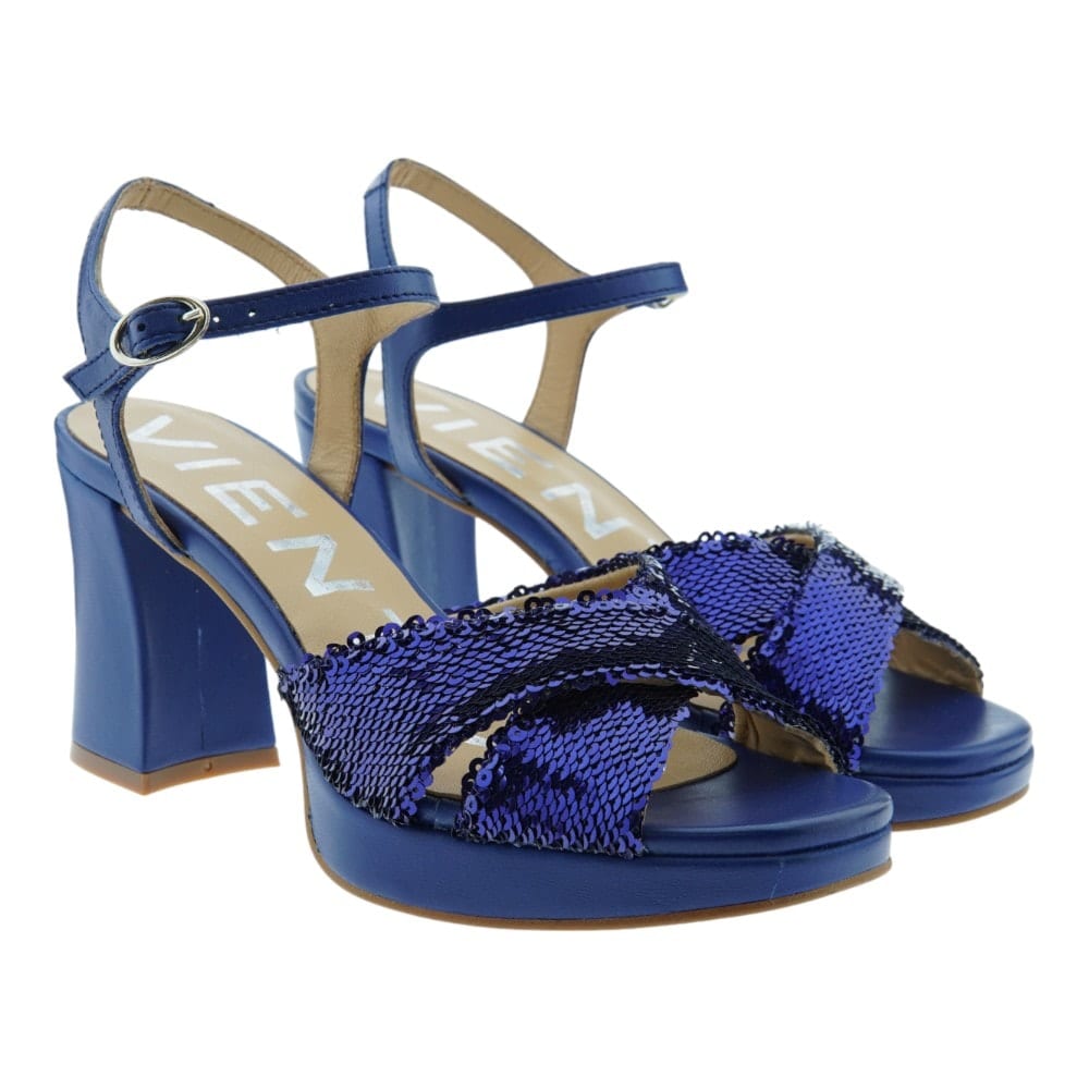 Sandalias Vienty Azul Lentejuelas 13319