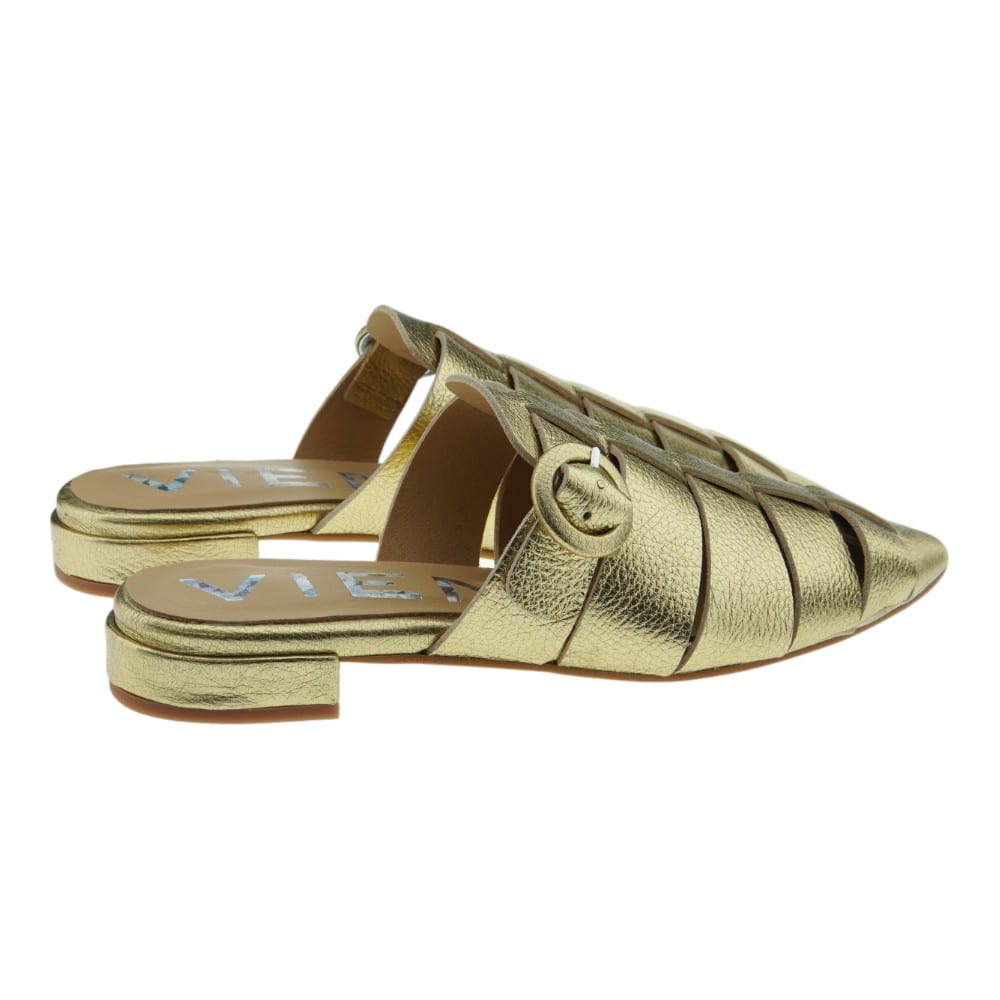 Mules trenzados dorados Vienty: Elegancia confortable | Carrile foto 4