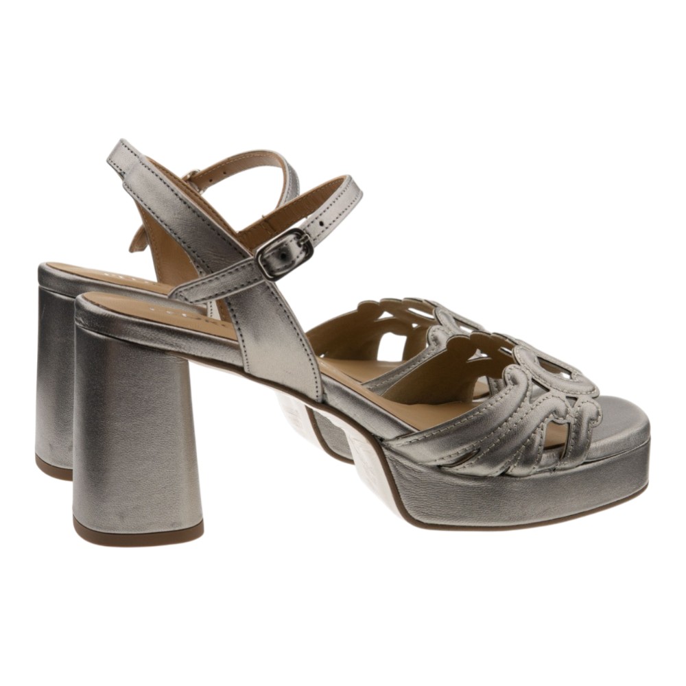 Sandalias fiesta tacón y plataforma metalizadas Pedro Miralles foto 4