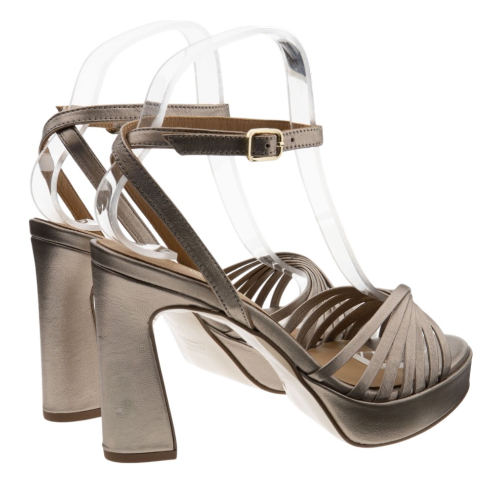 Sandalias fiesta metalizadas tiras Pedro Miralles mujer foto 4