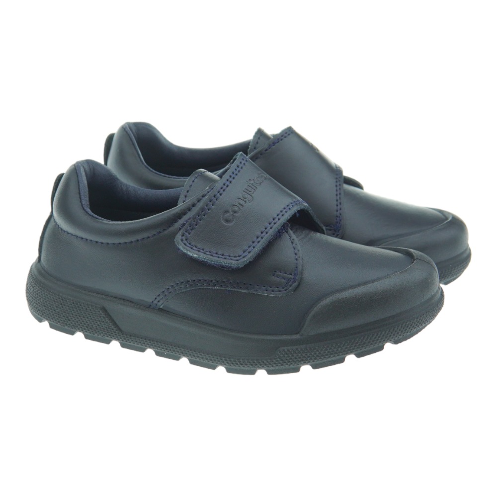 Zapato colegial piel lavable velcro Conguitos 200002