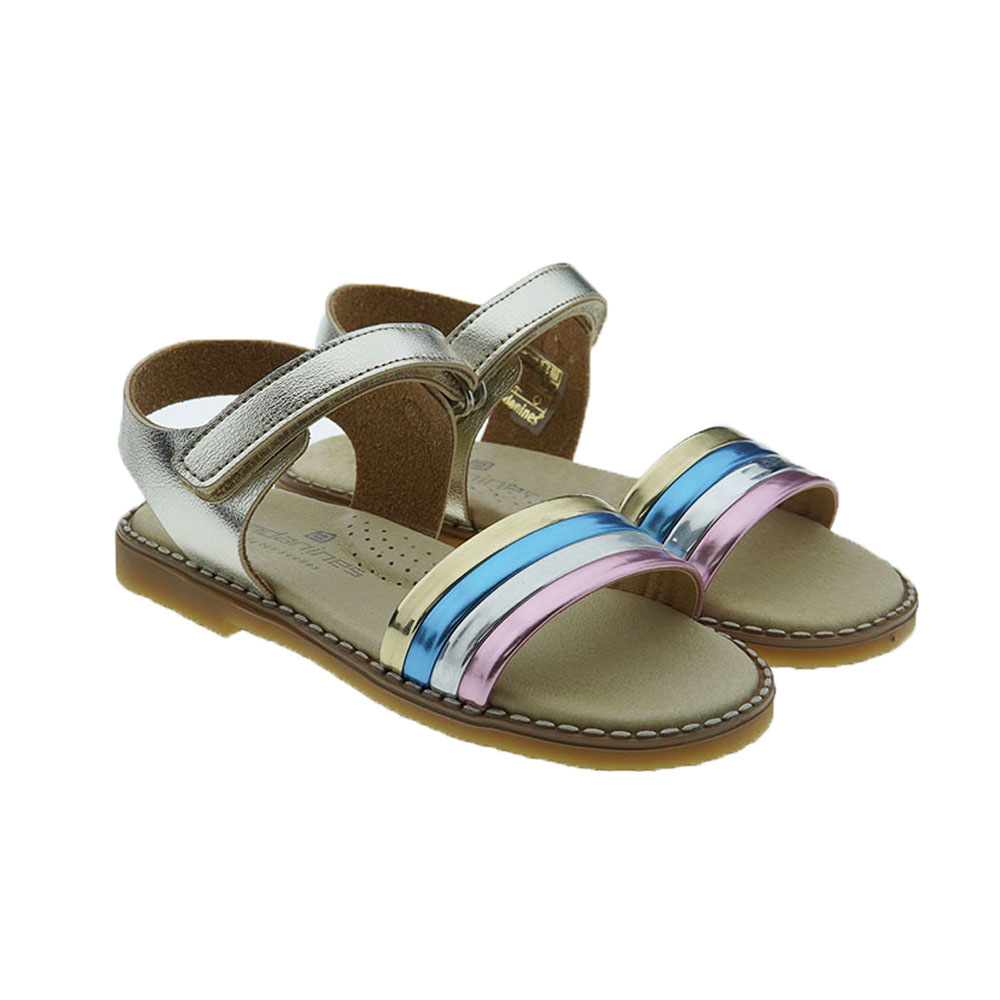 Sandalias niña velcro metalizadas 201297