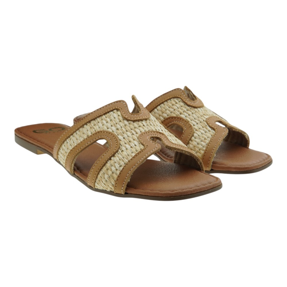 Sandalias planas rafia mujer Go Woman 2021