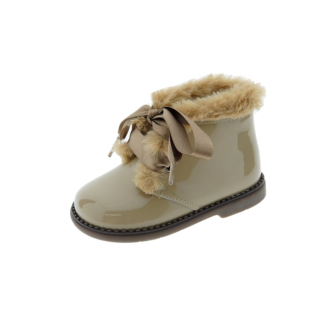 Botita charol pelito cordón 202928 foto 3