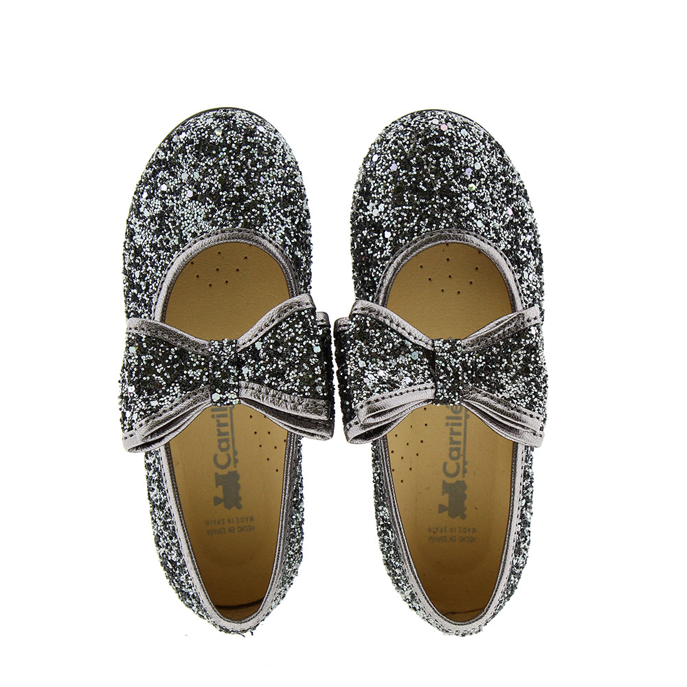 Merceditas niña glitter velcro adorno lazo Carrile 202947 foto 2