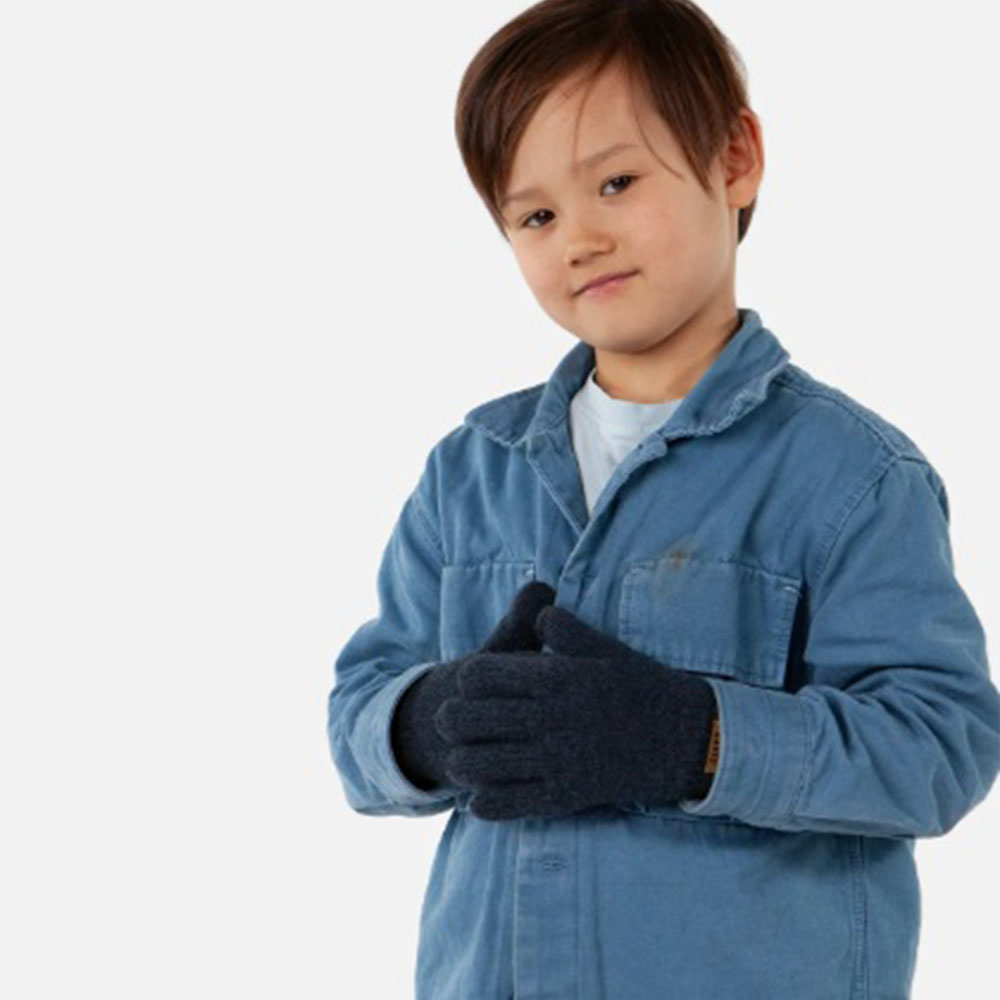 Guantes niño invierno – Barts guantes punto azul marino foto 3