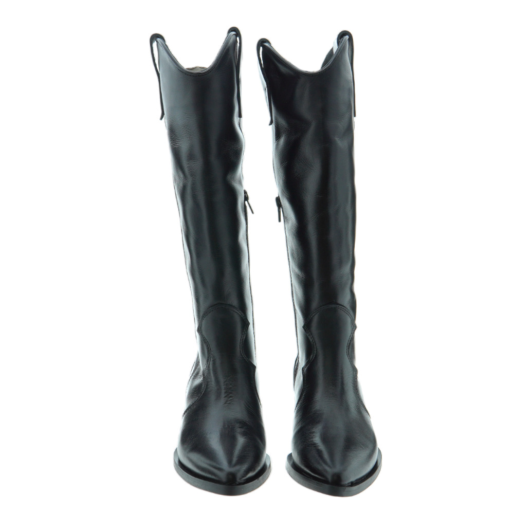Bota piel campera alta tacón Alpe 20541 foto 2