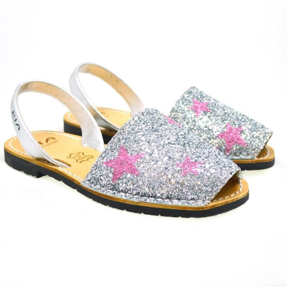 Menorquinas glitter estrellas mujer Ria 21855