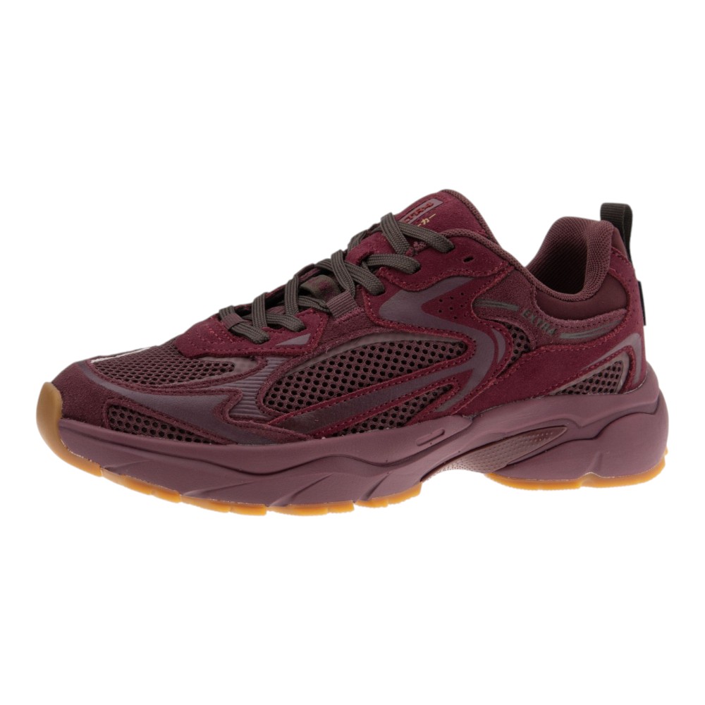 Zapatillas casual burdeos mujer cordones Extra4 foto 3