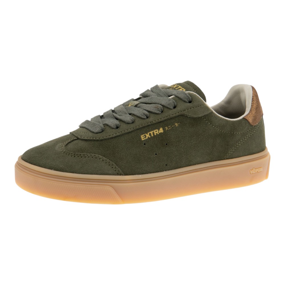 Zapatillas sneakers ante kaki mujer Extra4 foto 3