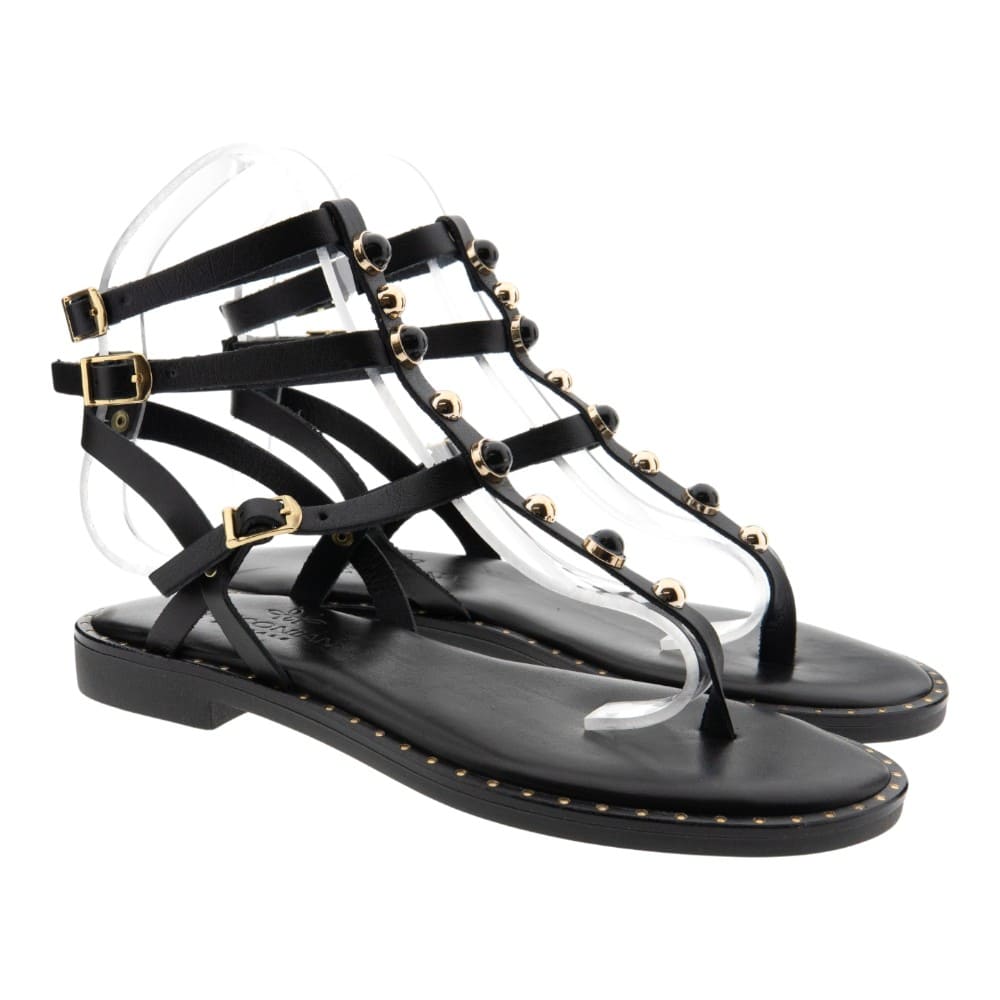 Sandalias piel griegas tachuelas Myconian 221003