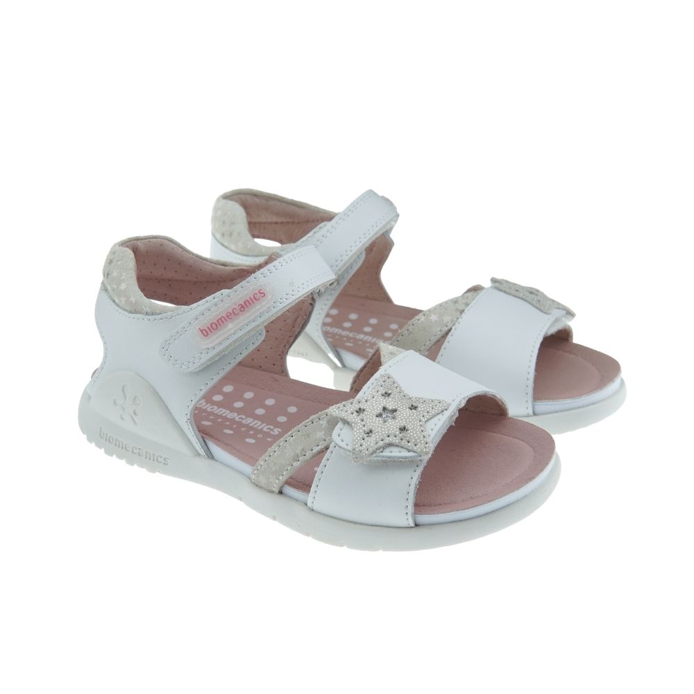 Sandalias piel estrellas velcro Biomecanics 222204