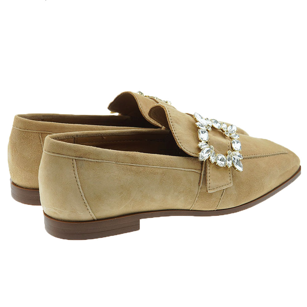 Mocasines broche cristales ante Alpe 228612 foto 4