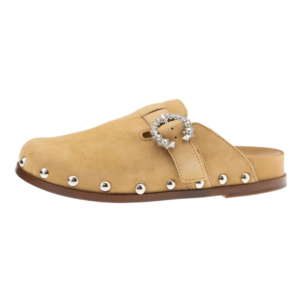 Zuecos beige mujer Alpe cómodos y con estilo para primavera-verano foto 3