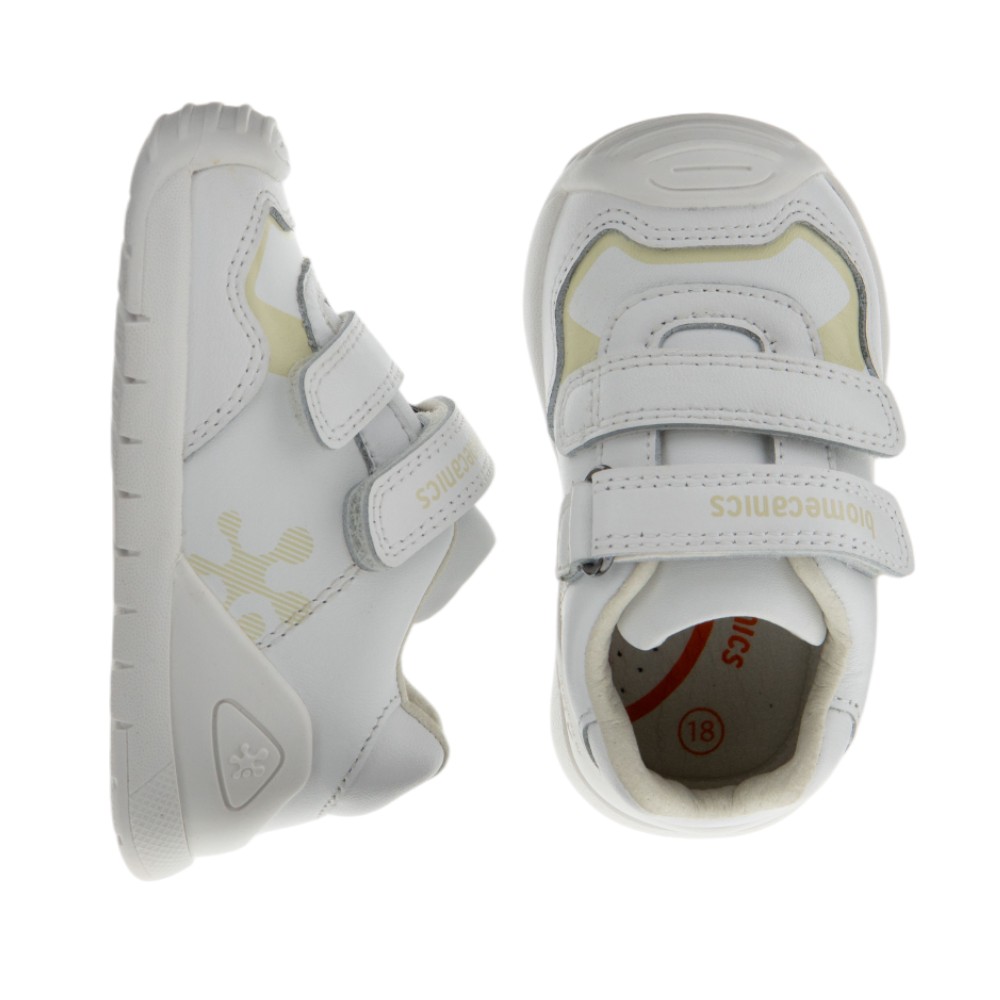 Zapatillas blancas bebé Biomecanics primeros pasos foto 2