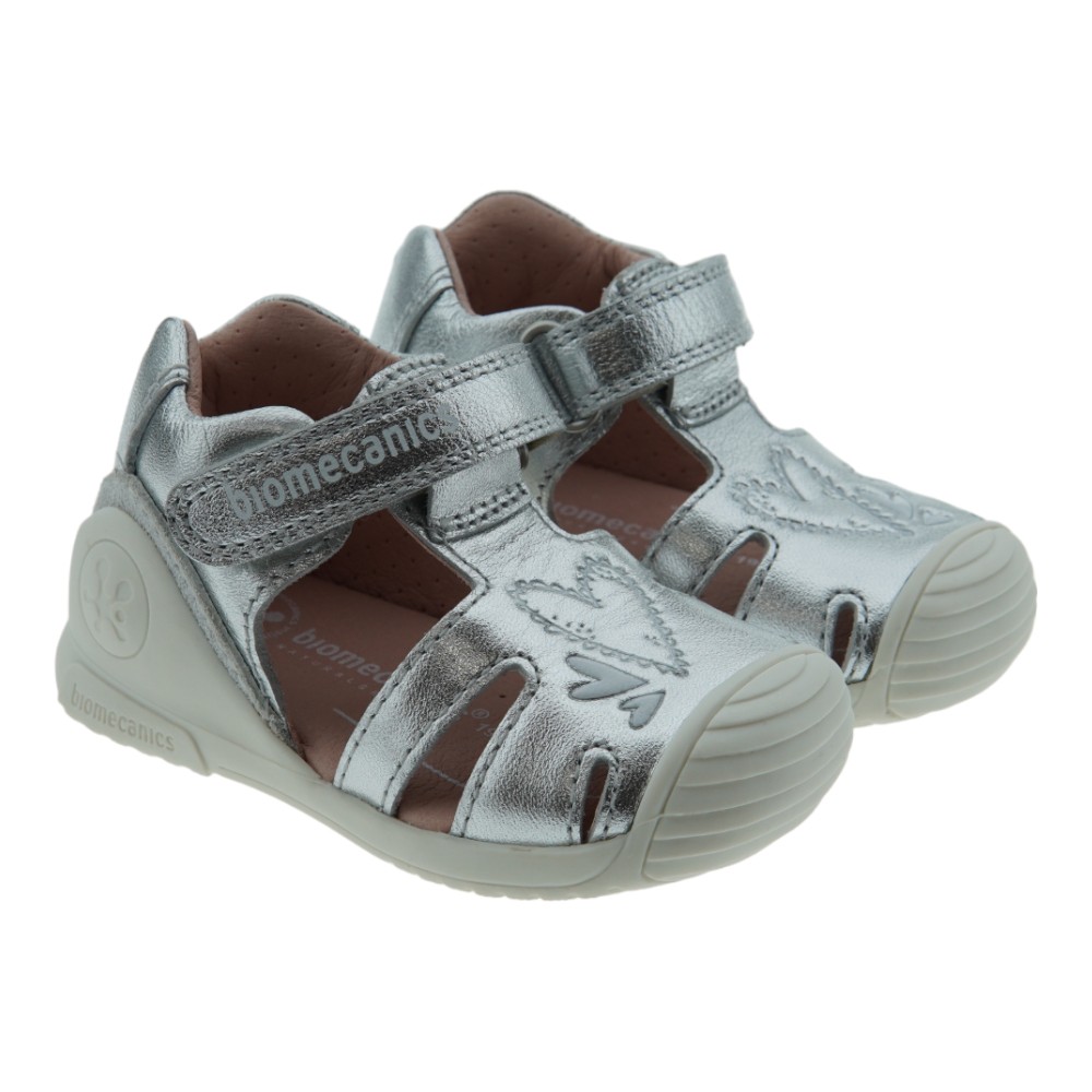 Sandalias Plateadas Biomecanics Bebé 242101