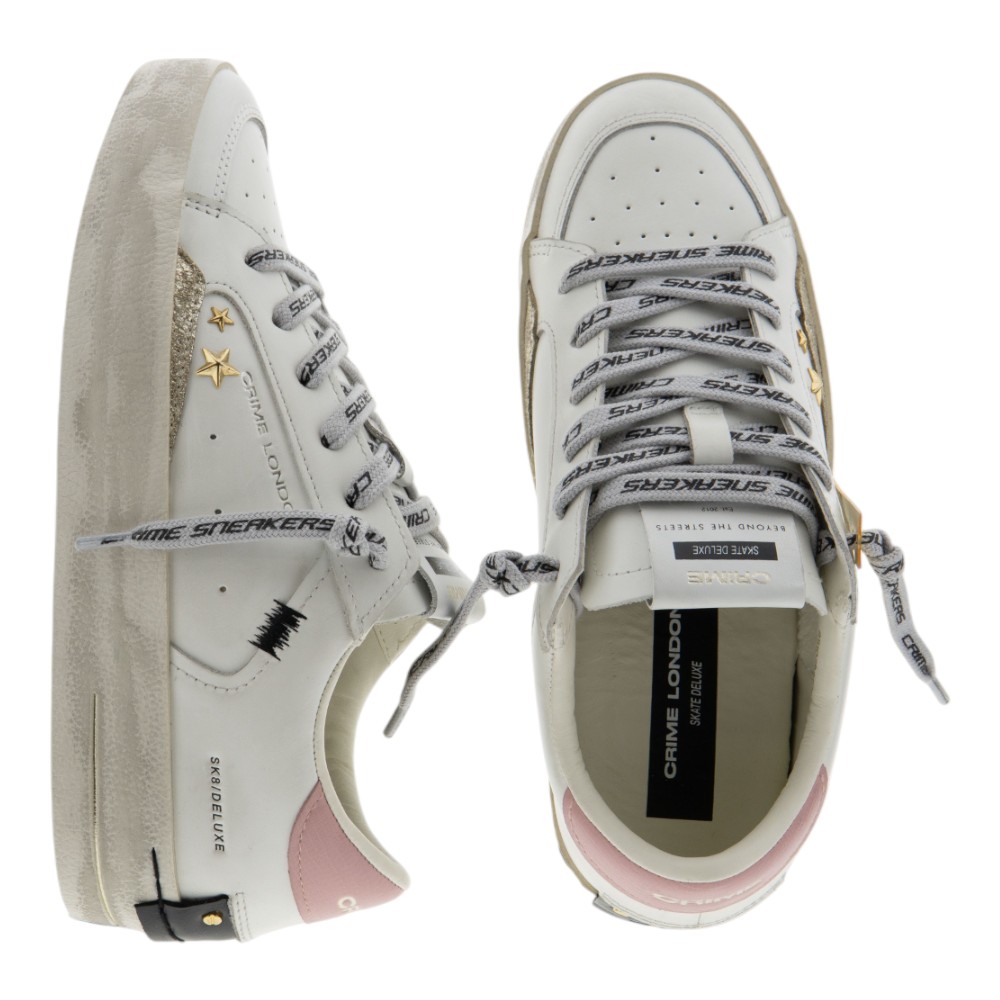 Zapatillas mujer casual blancas | Crime London exclusivas foto 2