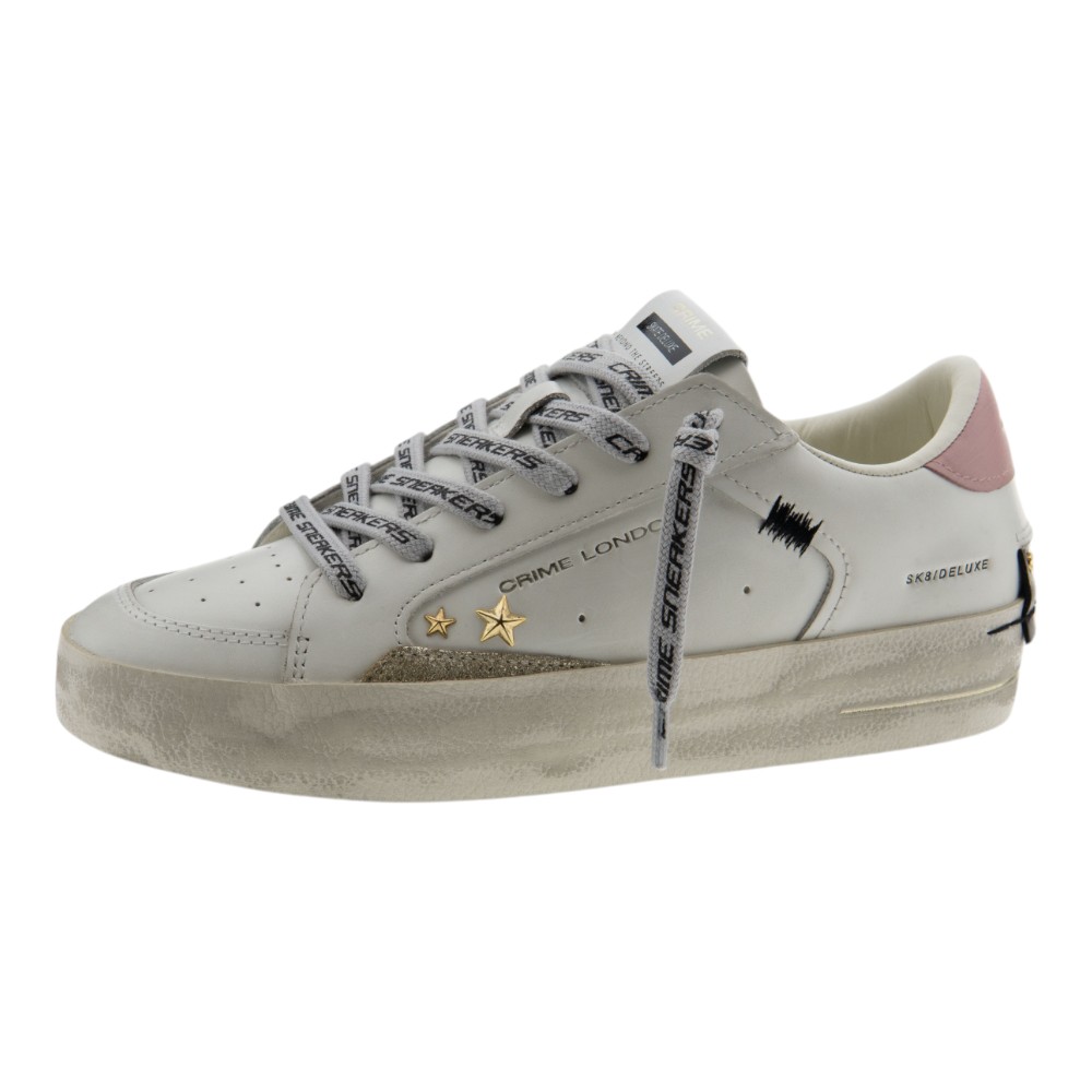 Zapatillas mujer casual blancas | Crime London exclusivas foto 3