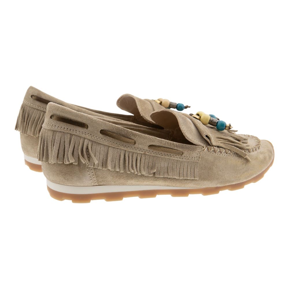 Mocasines ante arena mujer Nemonic | Mocasín flecos foto 4