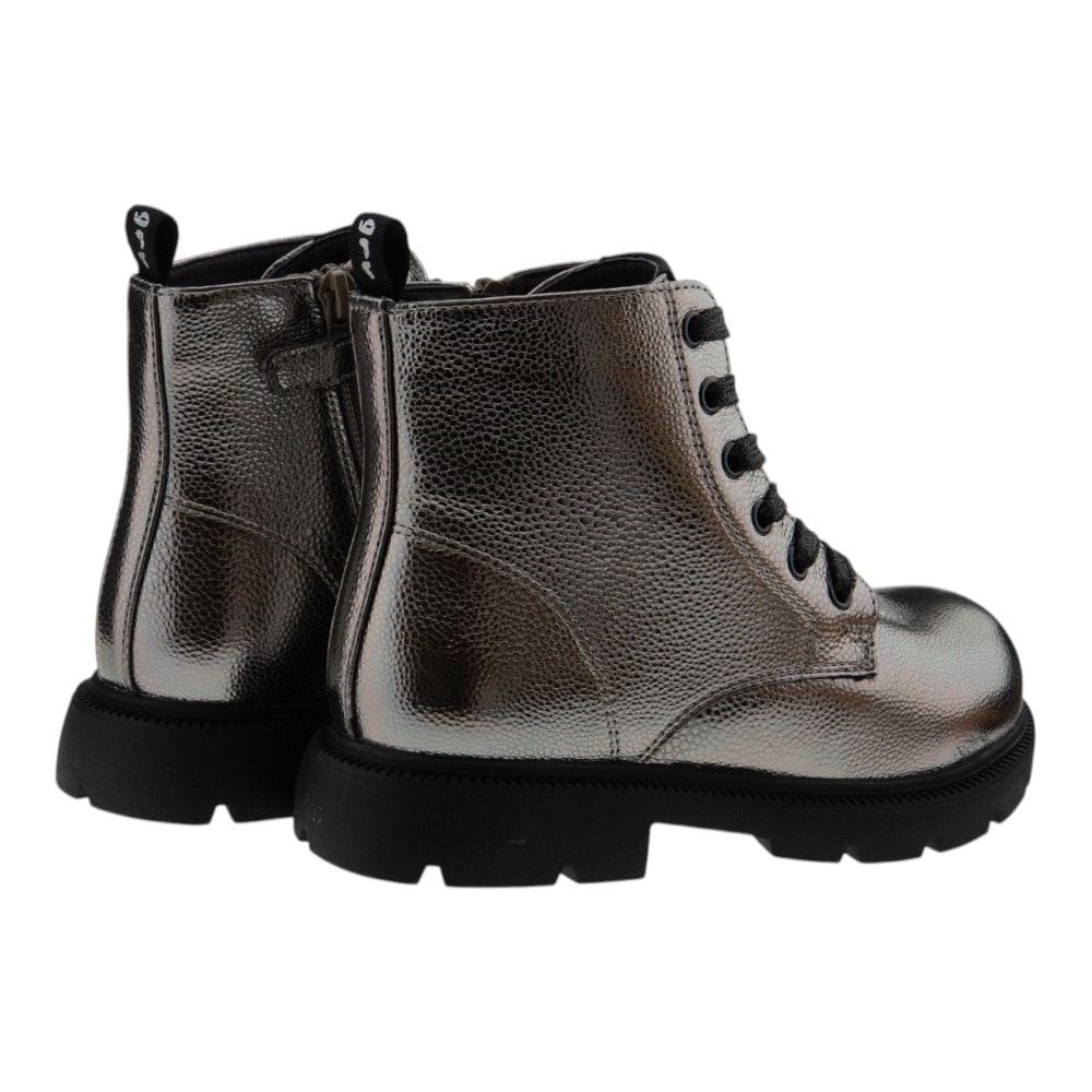 Botas militares niña acero con cordones | Garvalín foto 4