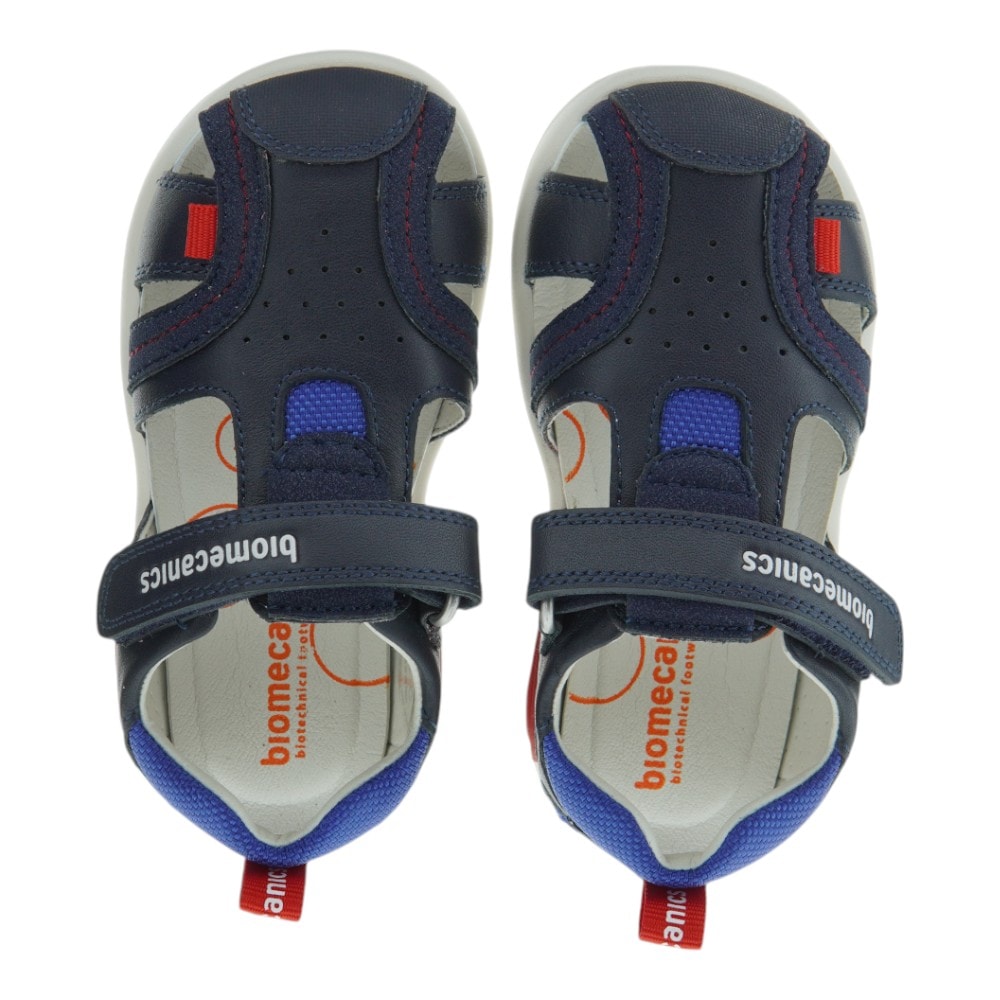 Biomecanics sandalias niño azul con velcro y puntera reforzada foto 2