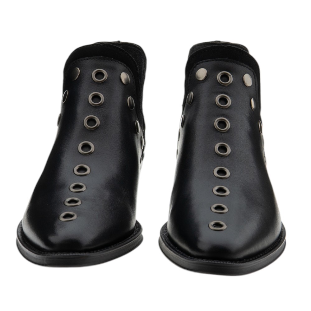 Botines negros punta camperos en piel – Another Trend foto 2