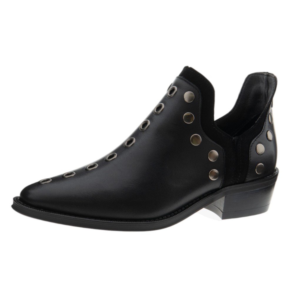 Botines negros punta camperos en piel – Another Trend foto 3