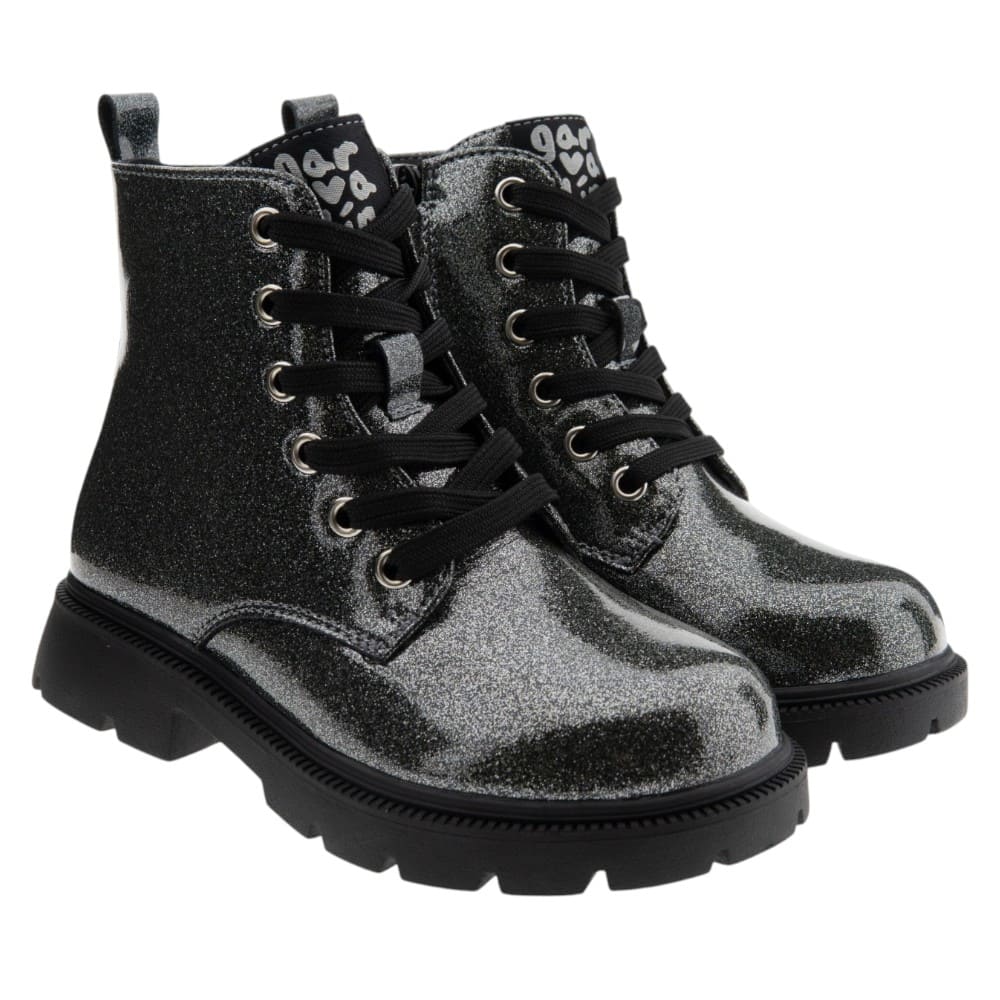 Bota militar niña acero cremallera Garvalín 261565