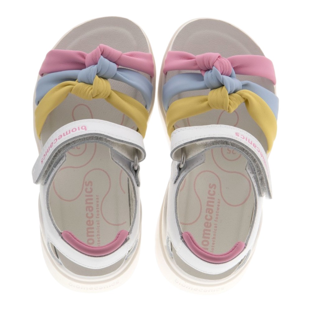 Sandalias niña lazos multicolor Biomecanics foto 2